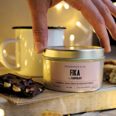 fika candela di soia natale al caffè cioccolato e note di vaniglia candlelust