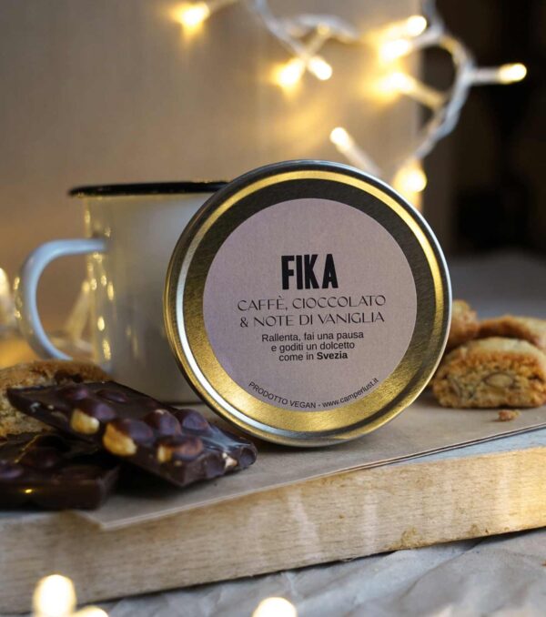 fika candela di soia natale al caffè cioccolato e note di vaniglia candlelust