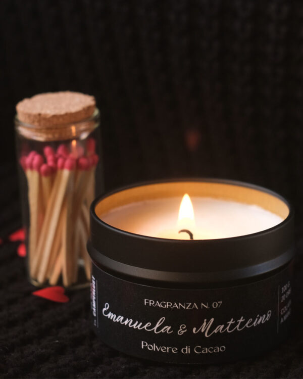 polvere di cacao candela di soia candlelust san valentino camperlust