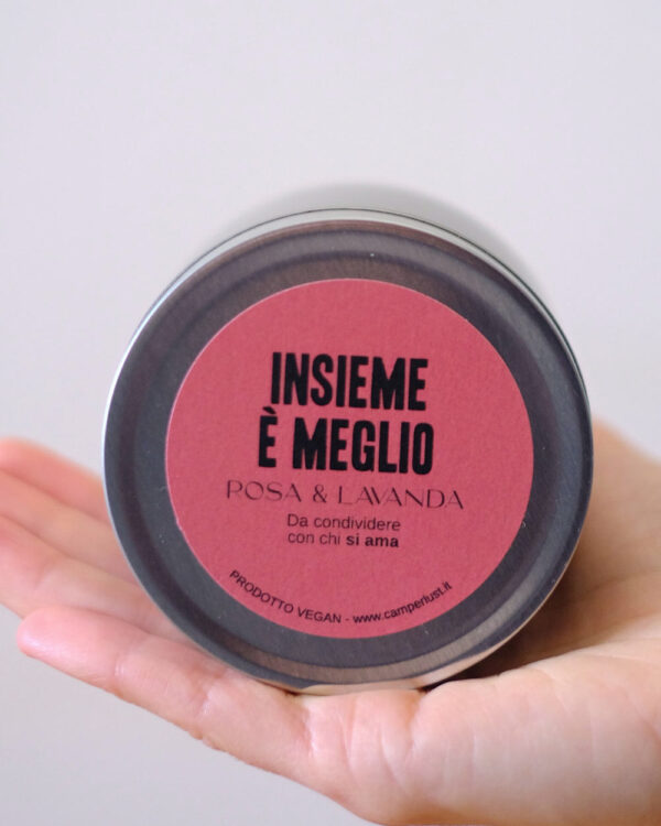 insieme è meglio candela di soia candlelust camperlust