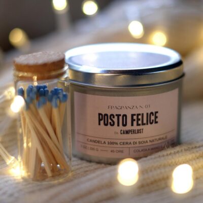 posto felice candela di soia candlelust camperlust