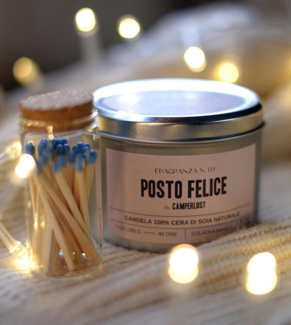 posto felice candela di soia candlelust camperlust