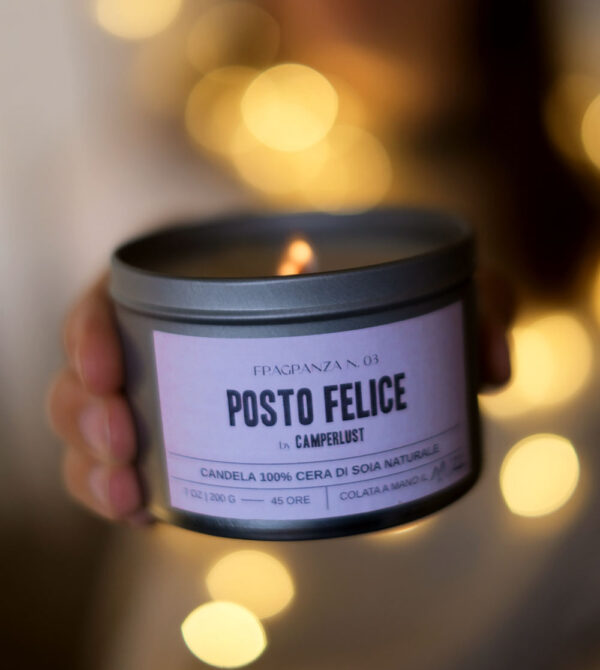 posto felice candela di soia candlelust camperlust